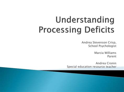 Image result for Processing Deficits