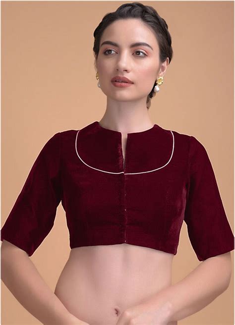 चाइनीज कॉलर में देखिए खूबसूरत ब्लाउज़ डिज़ाइन - DusBus