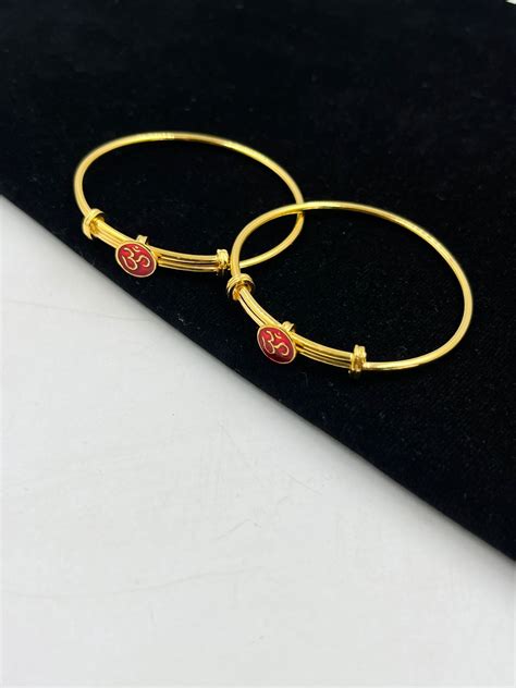 1 GRAM GOLD PLATED OM (AUM) KADLI (BACHA KADLI) DESIGN A-32 – Radhe ...