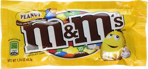 Amazon.com: M&M'S Peanut Butter Chocolate Candy, Full Size 2.83 oz Bag ...