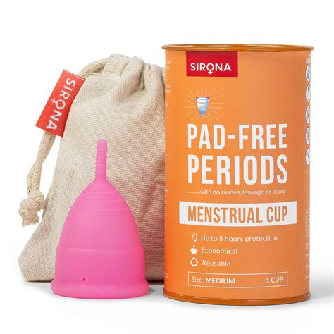 Sirona Reusable Menstrual Cup for Women | Medium Size with Free Pouch ...