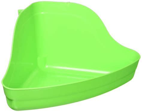 Kaytee Hi-Corner Litter Pan, Green, Ferret, Small Animal, S, Modern ...