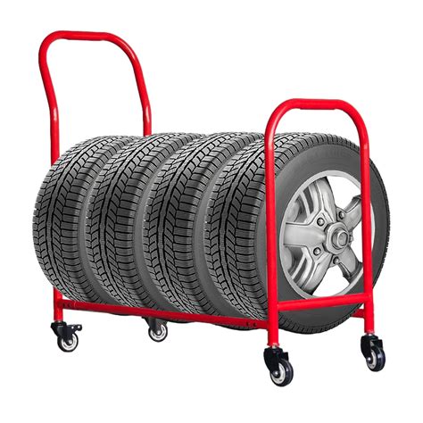 Amazon.com: ExGizmo Rolling Tire Rack,2 in 1Metal Tire Storage and ...