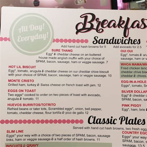 Menu at Strawberry Patch Cafe, Everett