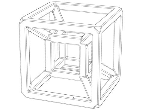 SQ Tesseract Hypercube 3D model 3D printable | CGTrader