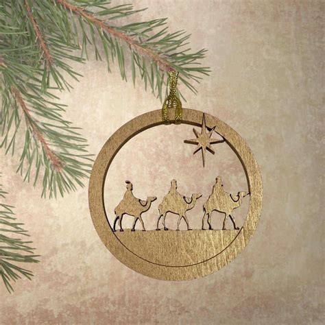 Three Wise Men Christmas Ornament - Gift Tag or Table Placement