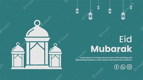 Premium Vector | Free eid mubarak islamic post design 2023 collections