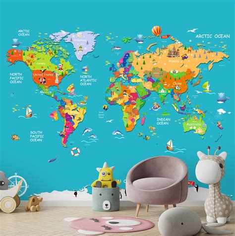 Image result for World Map Kids