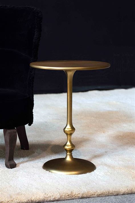SPINDLE SIDE TABLE - MATT BRASS FINISH – Indie Eye Home
