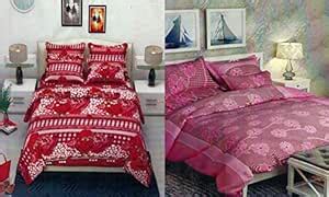 Buy Lectus 150 TC Polycotton Double Floral Bedsheet (2 Bed Sheets with ...
