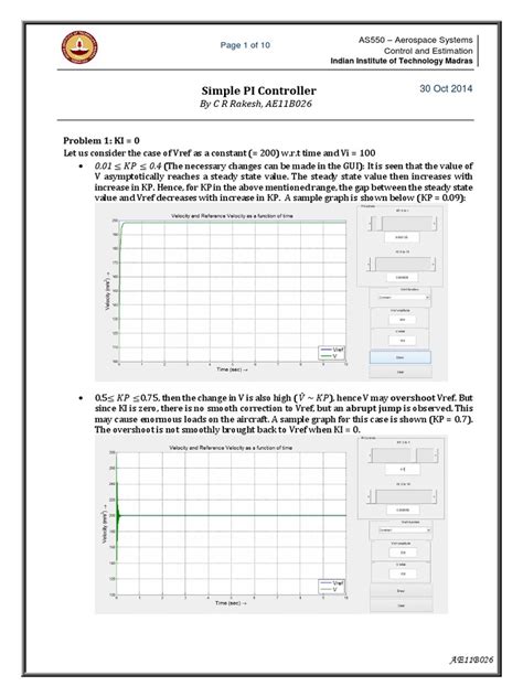 Simple PI Controller (MATLAB) | PDF | Systems Theory | Electrical ...