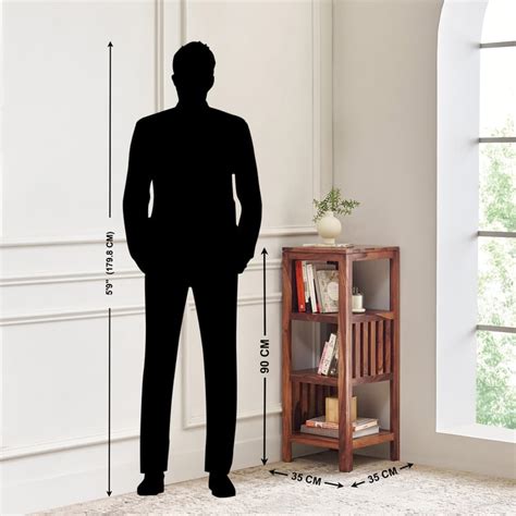 Buy Adana Grand Sheesham Wood Corner Book Shelf - Brown from Home ...