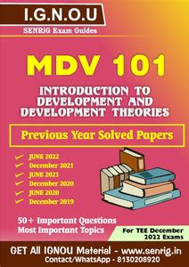IGNOU MDV 101 Previous Year Solved Question Paper Introduction To ...
