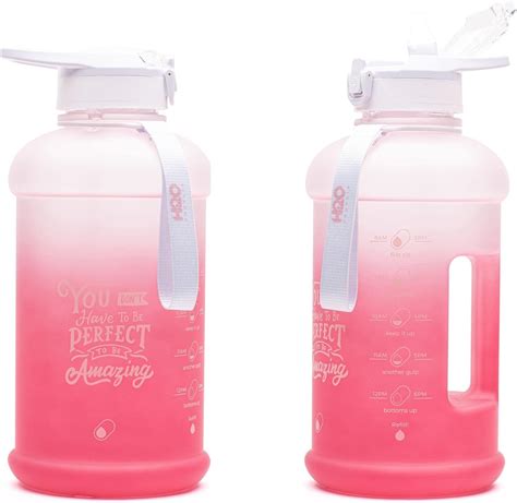 Buy H2O Capsule INSPO Half Gallon Water Bottle with Time Marker and ...