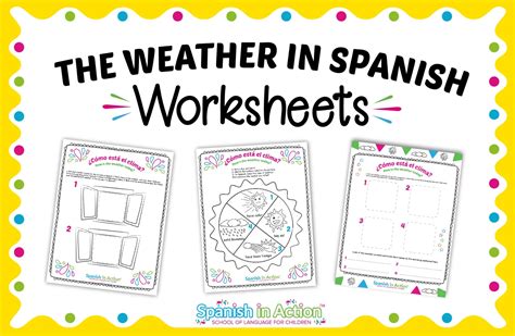 The Weather Worksheets in Spanish for kids - Spanish in Action ...