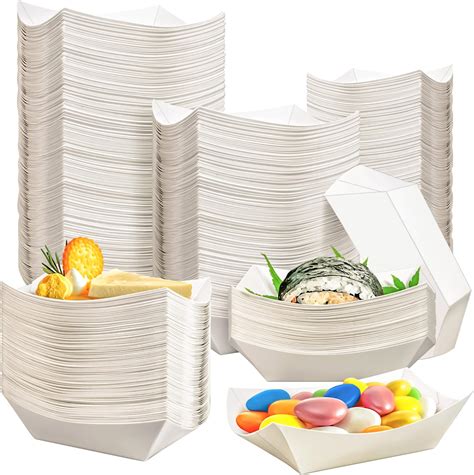 Amazon.com: Zhehao 48 Pack Multicolor Paper Food Trays 5 lb Food Boats ...