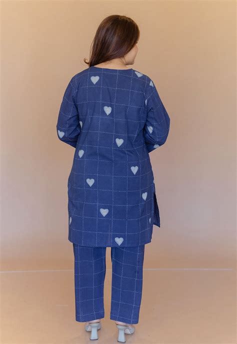 Indian Ethnic Women's Anvi Blue Dabu Cotton Straight Short Top – THE ...