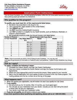 Lilly Cares Patient Assistance Program Application - Needy Meds ...