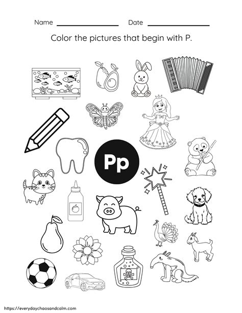 Free Printable Letter P Worksheets