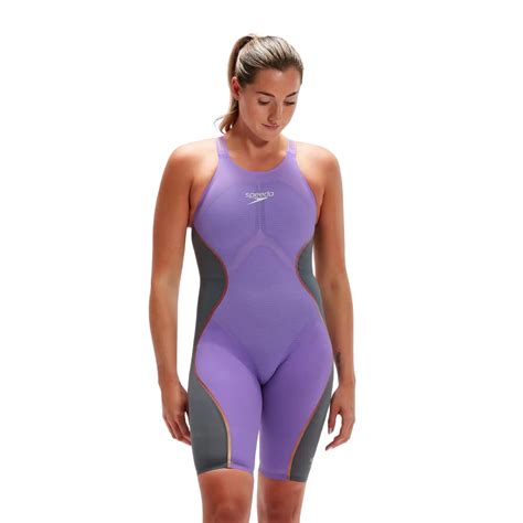 Speedo Women's Fastskin LZR Pure Intent Purple Reign Openback Kneeskin ...