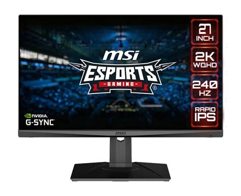 MSI OPTIX 27 INCH MAG274QRX WQHD IPS 240HZ GAMING MONITOR– Vishal ...