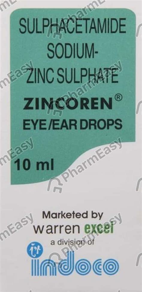 Buy Zincoren Bottle Of 10ml Eye/Ear Drops Online & Save Up to 24% at ...