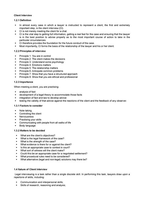 Image result for Client Interview Legal Questions