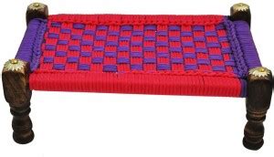 STUFFCOLLECTION Wooden Small Decorative Chowki, Charpai Cot Khaat ...