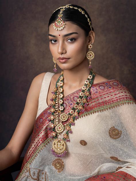 Padmavati, Regal Heirloom Emerald & Ruby Raani Haar Set – Studio Gulabi