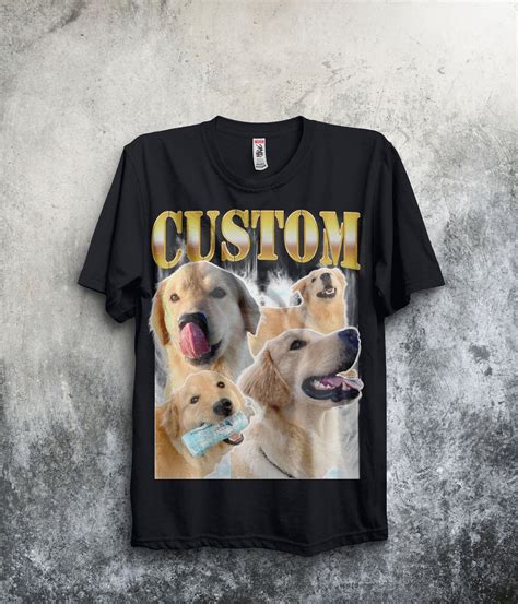 Custom Dog T-shirt, Custom Golden Retriever Bootleg Here, Custom Pet ...