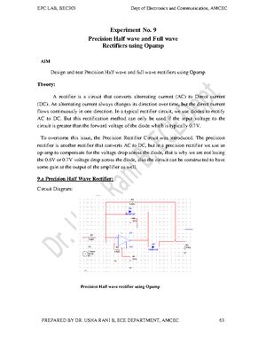 8. Opamp comparator - ........................ - Experiment No. Opamp ...