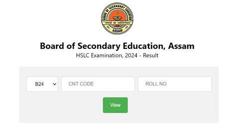 Assam HSLC Result 2024 Out, SEBA Class 10th Result Link