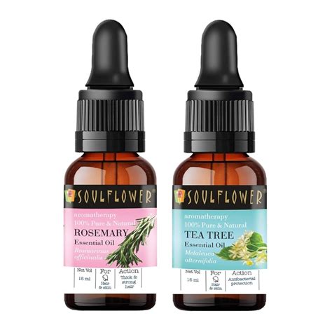 Soulflower Rosemary & Tea Tree Essential Oil Regimefor Hair Growth ...