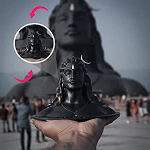 Buy JD FRESH 5.5 Inch Adiyogi Statue with Rudraksh Mala/Resin Car ...
