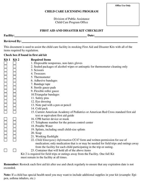 First Aid Checklist 的图像结果
