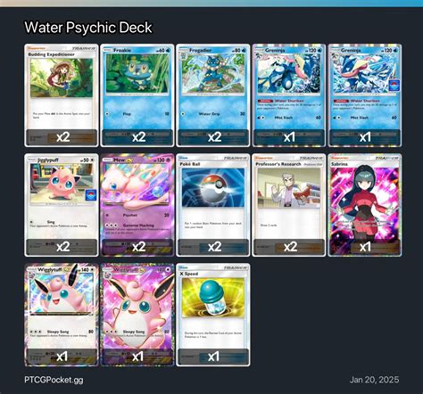 Water Psychic Deck - Pokémon TCG Pocket