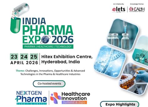 India Pharma Expo 2026 Tickets, HITEX EXHIBITION CENTER, Hyderabad ...
