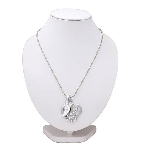 Memoir Stainless Steel Khanda Kripan, Sardar, Punjabi, Sikh chain ...