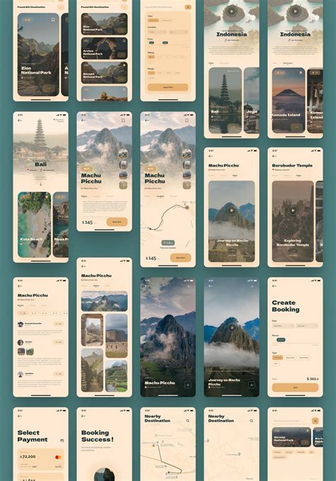 Navel - Nature Travel Booking App UI Kit | How to design travel apps ...