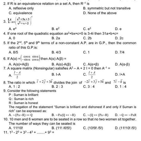 6. If A(α) =( )cos sin sin cos − then A(α) A(β) = A. A(α)+A(β) B. A(α ...