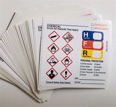 Buy United Ad Label GHS Label GHS Hazard, 2-12" x 2-12", Permanent ...