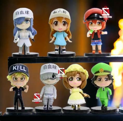 Hataraka Saibou - Cells At Work | Set Of 7 Anime Action Figures | 10 C