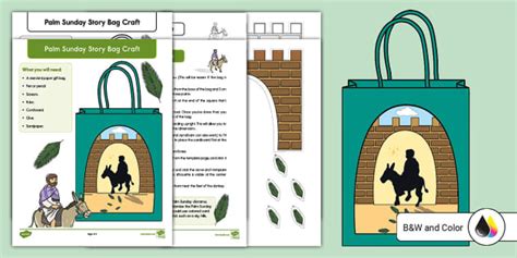 Palm Sunday Craft Story Bag for Kids | Twinkl USA - Twinkl