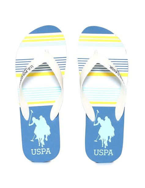 Buy U.S. POLO ASSN. Men's Sunny Blue Flip Flops Thong Sandals-8 UK (9 ...