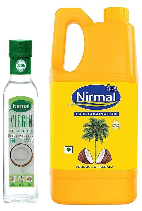 KLF Nirmal Cold Pressed Virgin Coconut Oil | 250 ml | Packaged in Glass ...