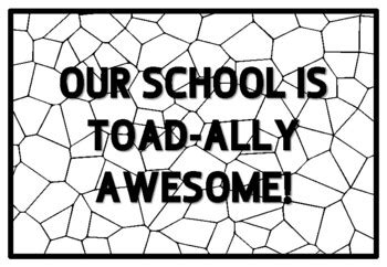 OUR SCHOOL IS TOAD-ALLY AWESOME! Frog Quote Coloring Pages, Summer ...