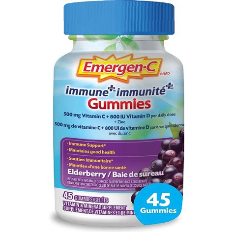 Emergen-C Immune+ Gummies 500mg Vitamin C, Multivitamin Supplement ...
