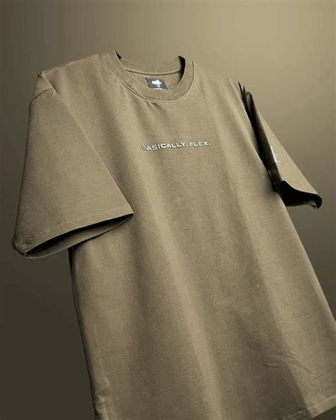 Buy Basic Olive Heavyweight Oversized T-shirt (240 gsm) – WHAT THE FLEX