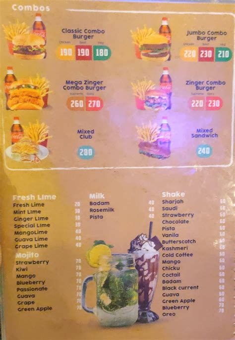 Menu at Burger Space, Thrissur, Behind Ambika Arcade N.P Complex ...