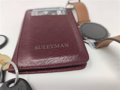 Buy Personalized Genuine Leather Minimal Wallet Valentines Day Gift ...